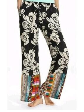 Pinkerton Anthropologie Silk Festival Pant Womens Small semi sheer Boho Artwear